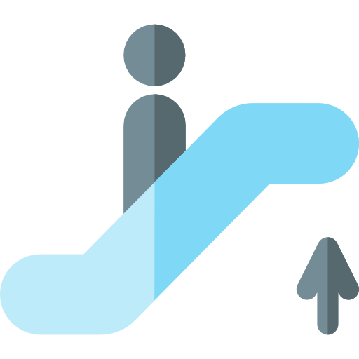 Escalator Basic Rounded Flat icon