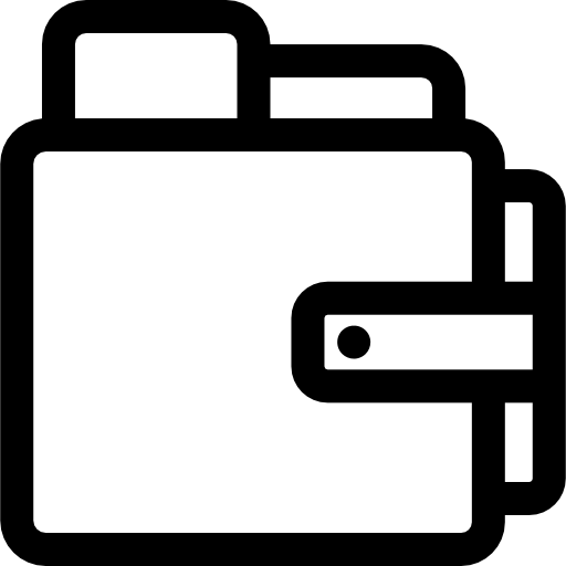 billetera Basic Rounded Lineal icono