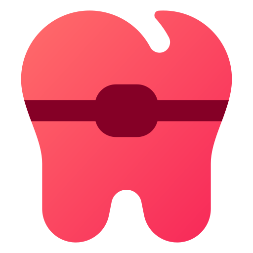 aparat ortodontyczny Generic gradient fill ikona
