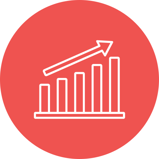 Bar chart Generic color fill icon