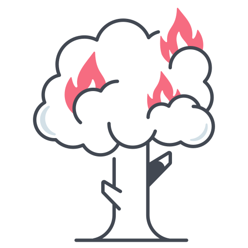 Burning Tree Generic color lineal-color icon