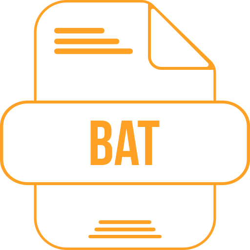 Bat file Generic color outline icon