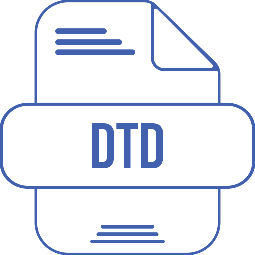 dtd 파일 Generic color outline icon