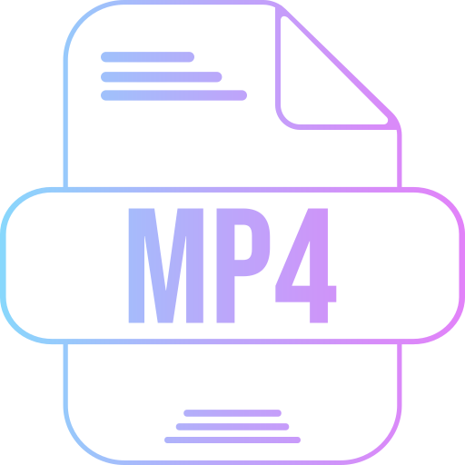 mp4 Generic gradient fill icoon