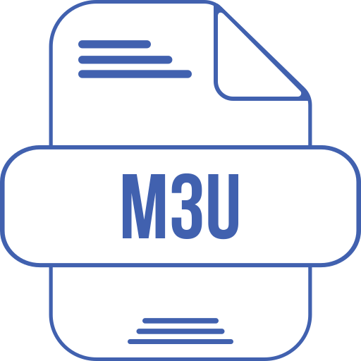 archivo m3u Generic color outline icono