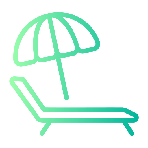 Beach umbrella Generic gradient outline icon