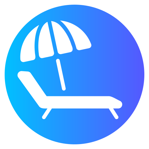 Beach umbrella Generic gradient fill icon