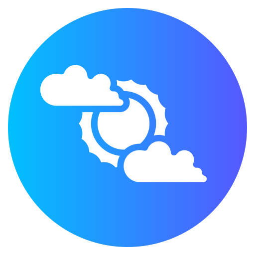 雲と太陽 Generic gradient fill icon