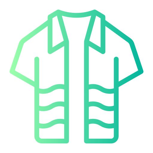 camisa hawaiana Generic gradient outline icono