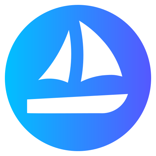 Парусная лодка Generic gradient fill иконка