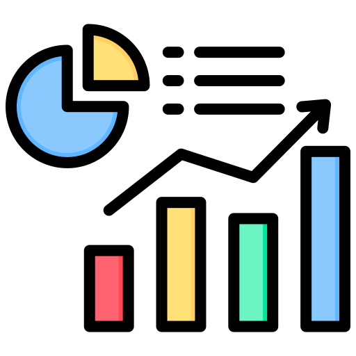 cuota de mercado Generic color lineal-color icono