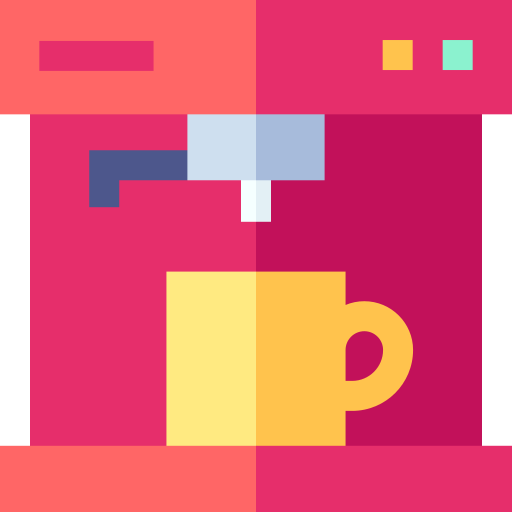 kaffeemaschine Basic Straight Flat icon