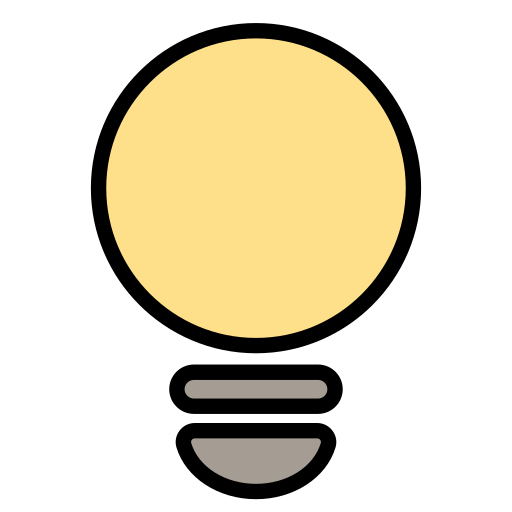 Żarówka Generic color lineal-color ikona