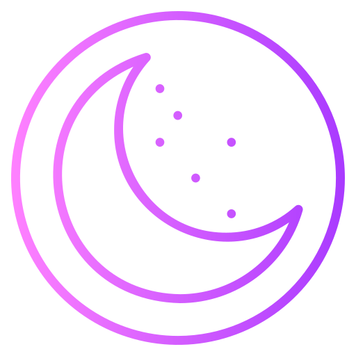 demi lune Generic gradient outline Icône
