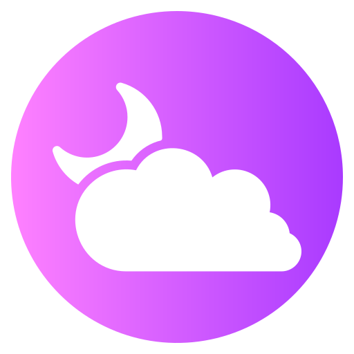 Cloudy night Generic gradient fill icon