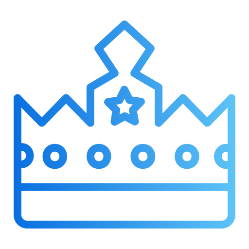 King Generic gradient outline icon