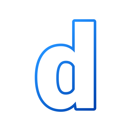 letra d Generic gradient outline icono