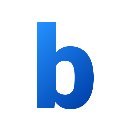 letter b Generic gradient fill icoon