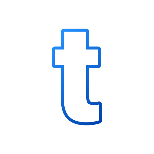 Letter T  Generic gradient outline icon