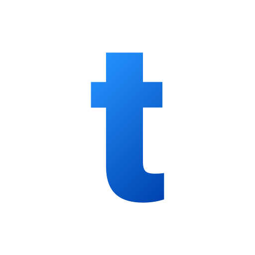 buchstabe t. Generic gradient fill icon