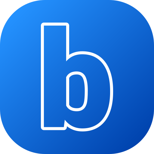 문자 b Generic gradient fill icon