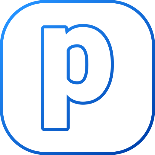 litera p Generic gradient outline ikona
