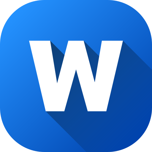 Letter w Generic gradient fill icon