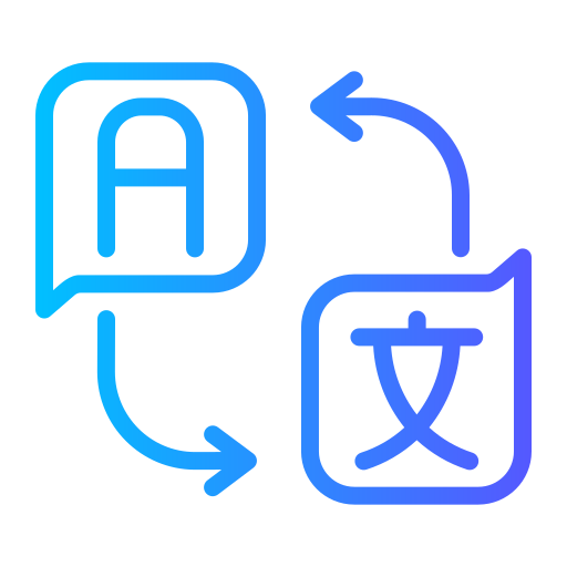 Translation Generic gradient outline icon