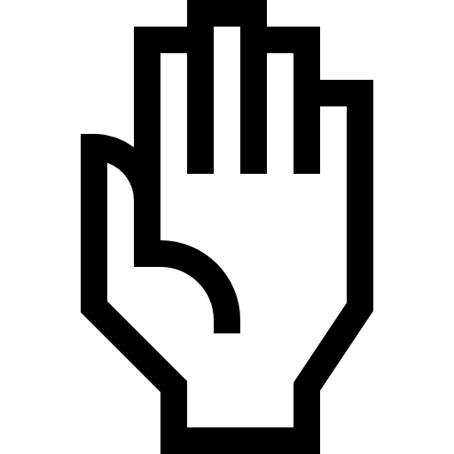 手 Basic Straight Lineal icon