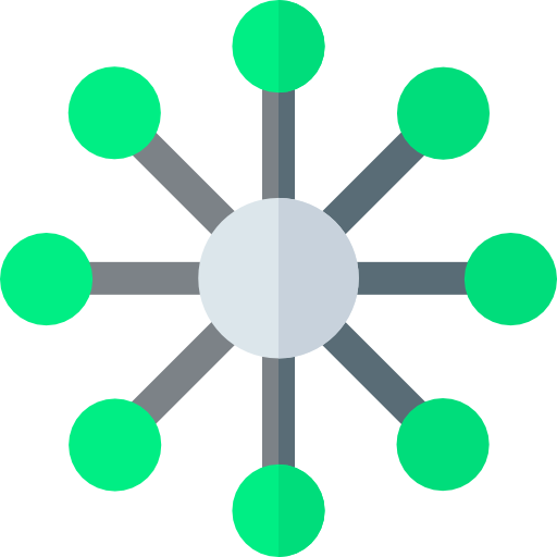 networking Basic Rounded Flat Ícone