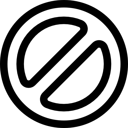 prohibido Basic Rounded Lineal icono