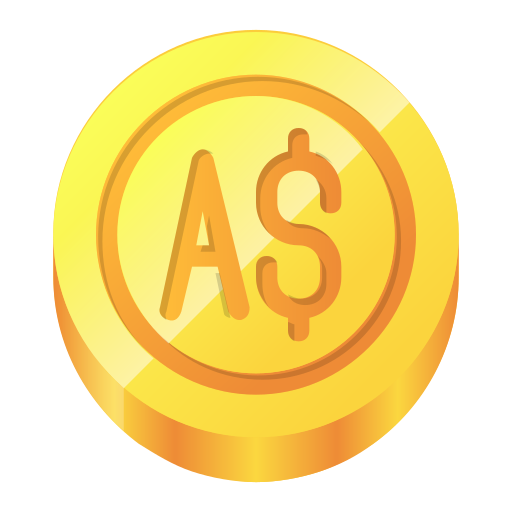 Australian Dollar Generic gradient fill icon