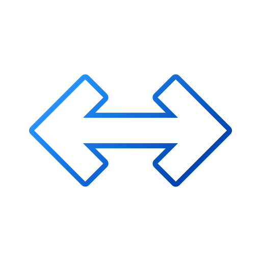 strzałki w lewo iw prawo Generic gradient outline ikona