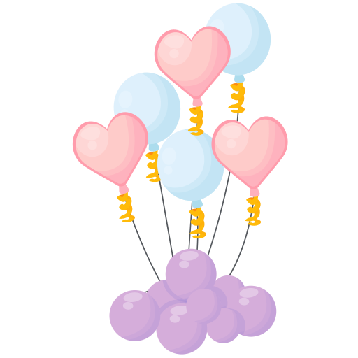 corações de balão Generic color fill Ícone