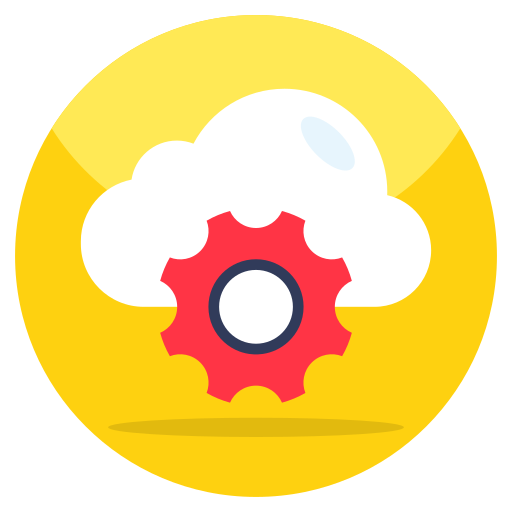 configuración de la nube Generic color fill icono