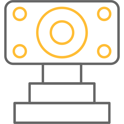 webcam Generic color outline icoon