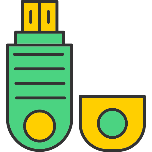 pen-drive Generic color lineal-color icoon
