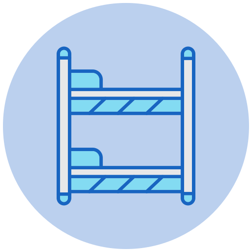 Łóżko piętrowe Generic color lineal-color ikona