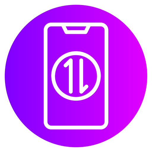 mobiele data Generic gradient fill icoon