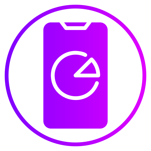 wykres kołowy Generic gradient fill ikona