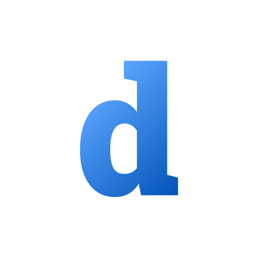 buchstabe d. Generic gradient fill icon