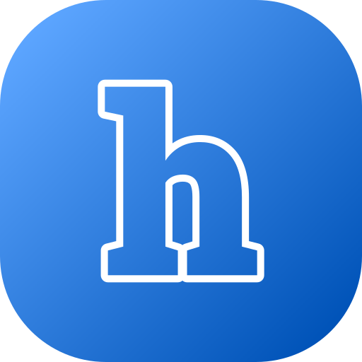 Letter h Generic gradient fill icon