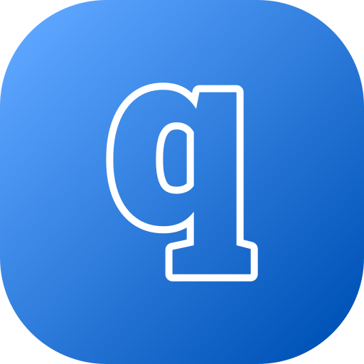 lettre q Generic gradient fill Icône