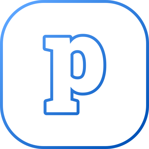 litera p Generic gradient outline ikona