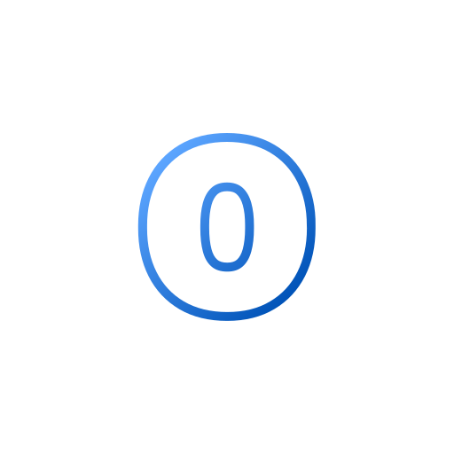 文字o Generic gradient outline icon