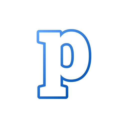 Letter P Generic gradient outline icon