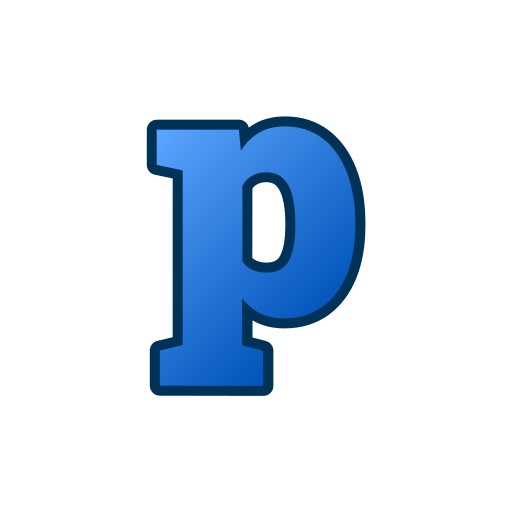 lettera p Generic gradient lineal-color icona
