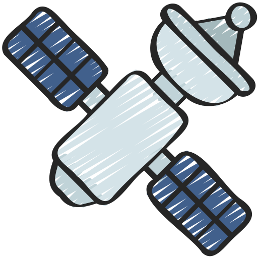 satellite spatial Juicy Fish Sketchy Icône