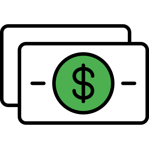 Символ доллара в черном овале Generic color lineal-color иконка