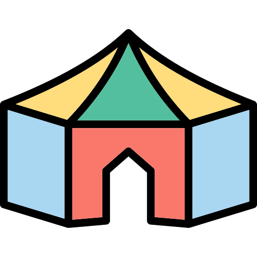 Tent Generic color lineal-color icon